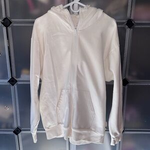 Adidas Full Zip Hoodie in Light Beige/Cream Color Women’s L